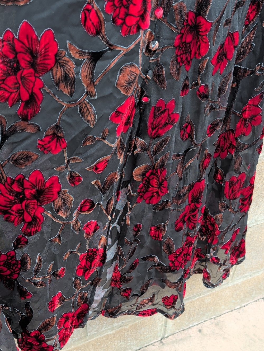ASTR the Label Floral Velvet Burnout Midi Dress Size XS - Picture 6 of 6